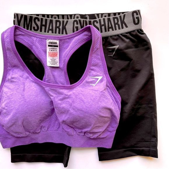 Gymshark Pants - Gymshark M/L Fit Seamless Cycling Shorts & Vital Seamless Sports Bra Set